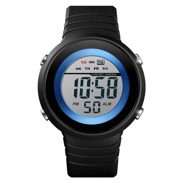 SKMEI 1497 Simple Design Back Light LED 50M Waterproof Chronograph Week Digital Watch Men Watch - MRSLM