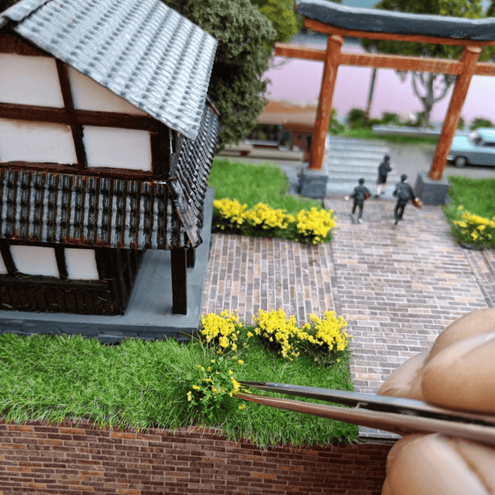 28Pcs 1:35HO Flower Clusters Miniature Model DIY Building Landscape Modelling Material - MRSLM