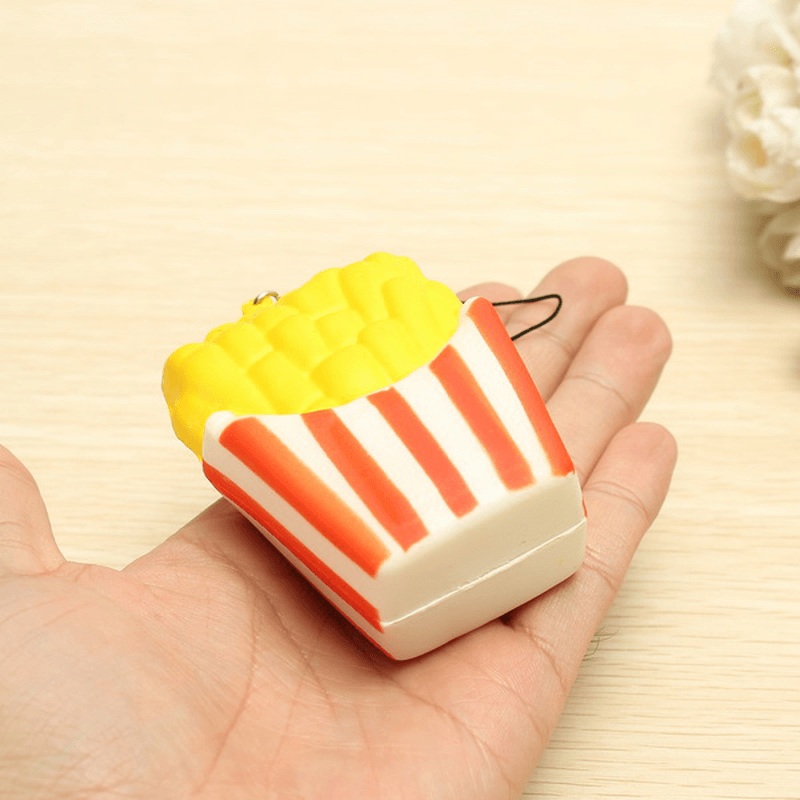 Squishy French Fries Patato Chips Scented Toy Phone Bag Strap Pendant Decor Gift - MRSLM