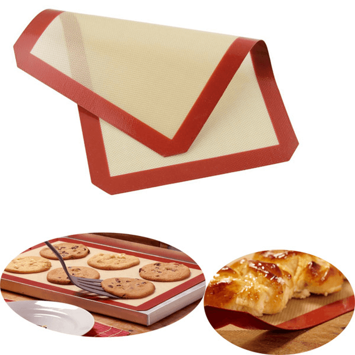 Honana 40X30Cm Silicone Baking Mat Fiber Glass Non-Stick Baking Cake Cookie Bread Pad - MRSLM