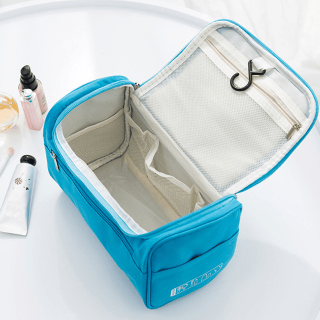 Travel Toiletry Bag Hanging Makeup Large Kit Folding Organizer Waterproof Hook - MRSLM
