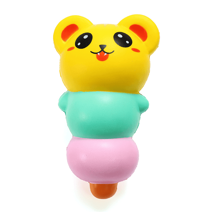 Leilei Squishy 15Cm Pierced Haw Berries Candy Stick Bear Pig Slow Rising with Packaging Gift - MRSLM