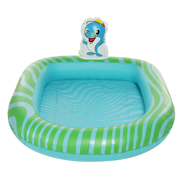 PVC Children Inflatable Swimming Pool Sprinkler Pool Thickened Cartoon Pattern Outdoor Swimming Water Play Children Toys - MRSLM