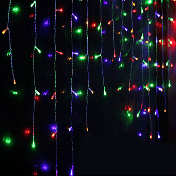 Christmas 4M 96 LED Indoor Outdoor String Light 110-220V Curtain Icicle Drop LED Party Garden Stage Decor - MRSLM