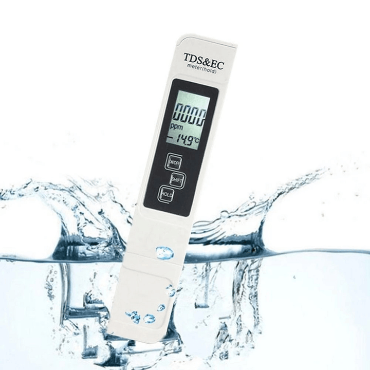 3 in 1 LCD Digital TDS EC Temperature Water Quality Test Pen 0-999PPM Water Purifier Household Tap Water Testing Instrument - MRSLM
