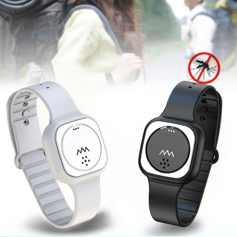 Ipree® F9 5V Clock Display Mosquito Repellent Watch Ultrasonic Anti-Mosquito Bracelet Outdoor Indoor Children and Adults Mosquito Prevention Device - MRSLM