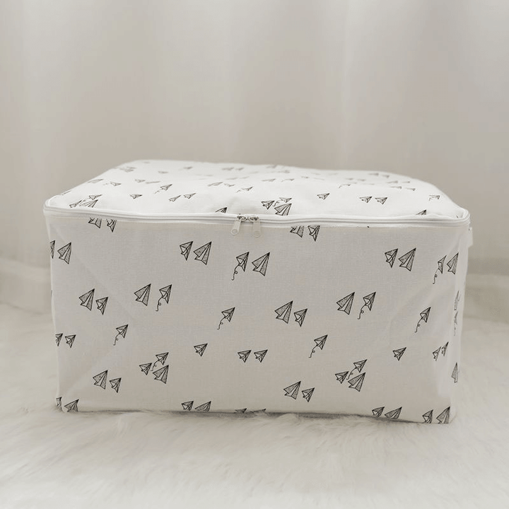 Honana Signature Cotton Storage Bag Portable Folding Organizer Quilt Bag Pouch Washable Container Japanese Style - MRSLM
