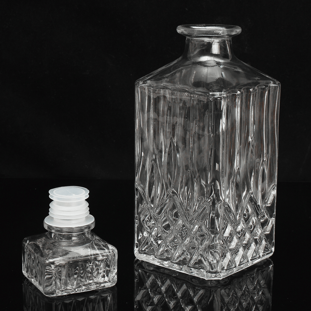900Ml Vintage Decanter Glass Liquor Whiskey Crystal Bottles Stopper - MRSLM