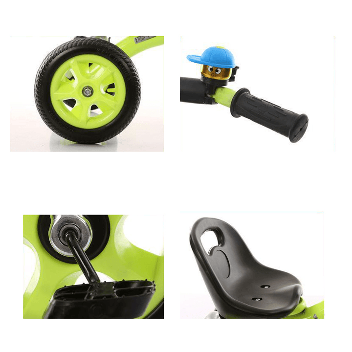 Laiteer 3 Wheel Kids Pedal Adjustable Tricycle for Aged 2-6 Children Toddler Balance Bike Balance Training with Basket＆Large Axle Wheel Gifts - MRSLM