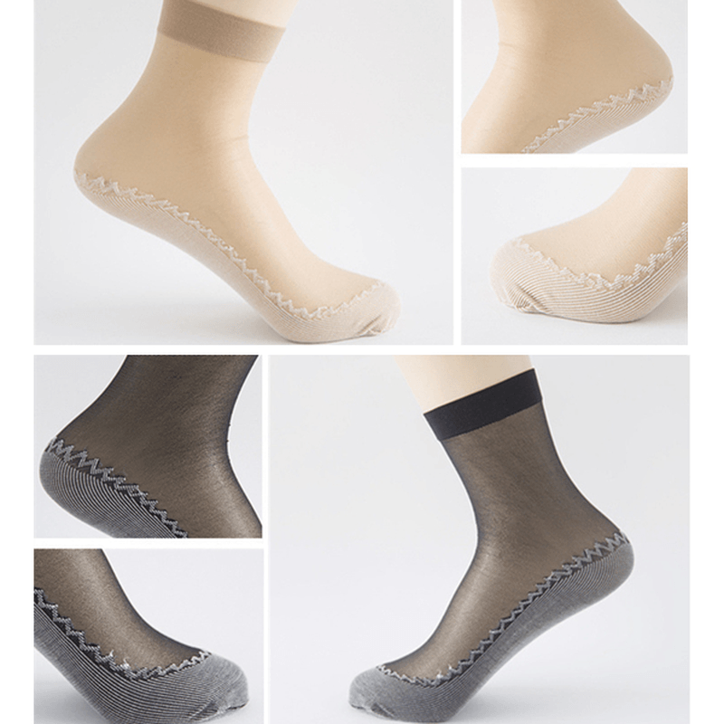 Women Velvet Cotton Bottom Short Sock Non-Slip Feet Massage Comfortable Breathable Socks - MRSLM