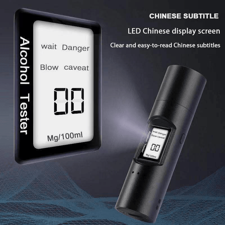 Alcohol Tester High Accuracy Digital Breathalyze LCD Display USB Charging Breath Alcohol Tester for Police Drunk Driver - MRSLM
