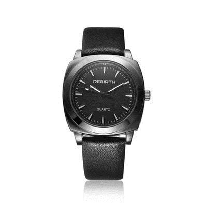 REBIRTH RE042 Casual Style Waterproof Women Wrist Watch Leather Strap Quartz Watches - MRSLM