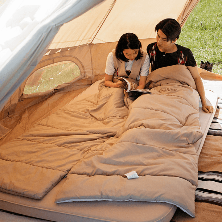 NATUREHIKE Stitchable Cotton Sleeping Bag Envelope Adult Outdoor Single Camping Sleeping Bag Ultralight Portable Camp Bed - MRSLM