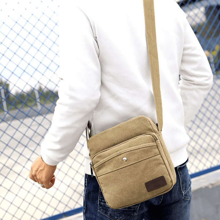 Men Canvas Shoulder Bag Crossbody Bag for Outdoor - MRSLM