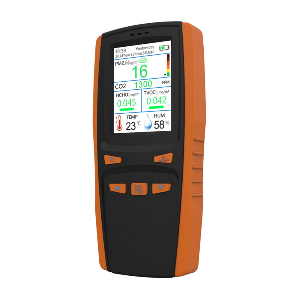 Portable Digital Air Quality Monitor AQI HCHO TVOC PM2.5 Detector CO2 Meter Carbon Dioxide Formaldehyde Tester Gas Analyzers - MRSLM