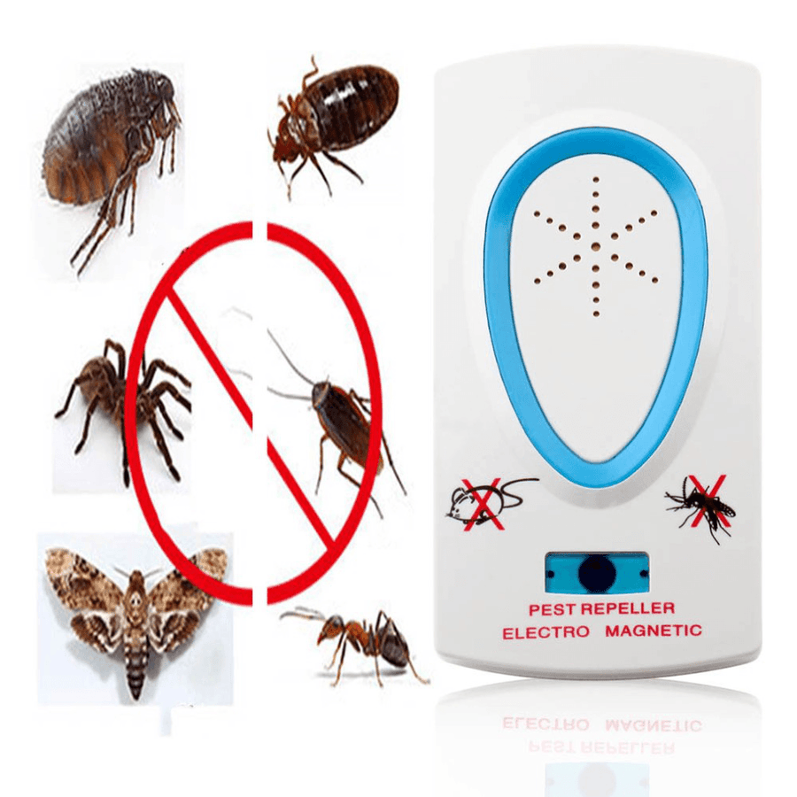 Electrical Mosquito Dispeller Ultrasonic Pest Repeller for Mouse Rat Bug Insect Rodent Control - MRSLM
