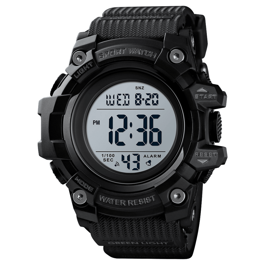 SKMEI 1552 Sport Men Watch Waterproof Luminous Date Week Display Stopwatch Countdown Outdoor Digital Watch - MRSLM
