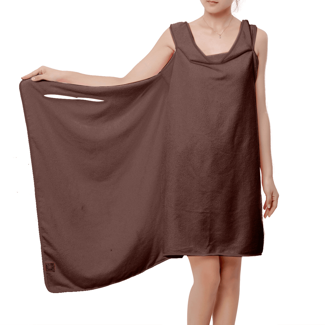 Honana BX-949 Summer Microfiber Soft Beach Able Wear Spa Bath Robe Plush Highly Absorbent Bath Towel Skirt - MRSLM