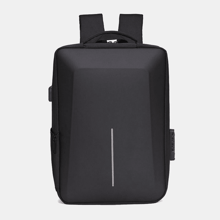 Men Oxford Cloth Large Capacity Waterproof USB Charging 16 Inch Laptop Bag Anti-Theft Business Outdoor Handbag Backpack - MRSLM
