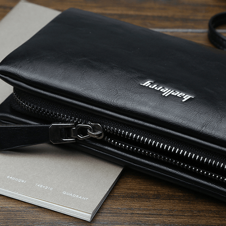 Baellerry Men Multifunctional Long Business Wallet Phone Bag - MRSLM