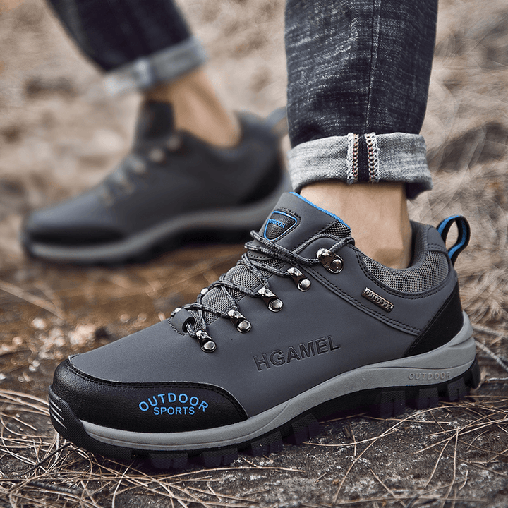 Men Low-Top Soft Sole Comfy Non Slip Outdoor Climbing Hiking Casual Sport Shoes - MRSLM