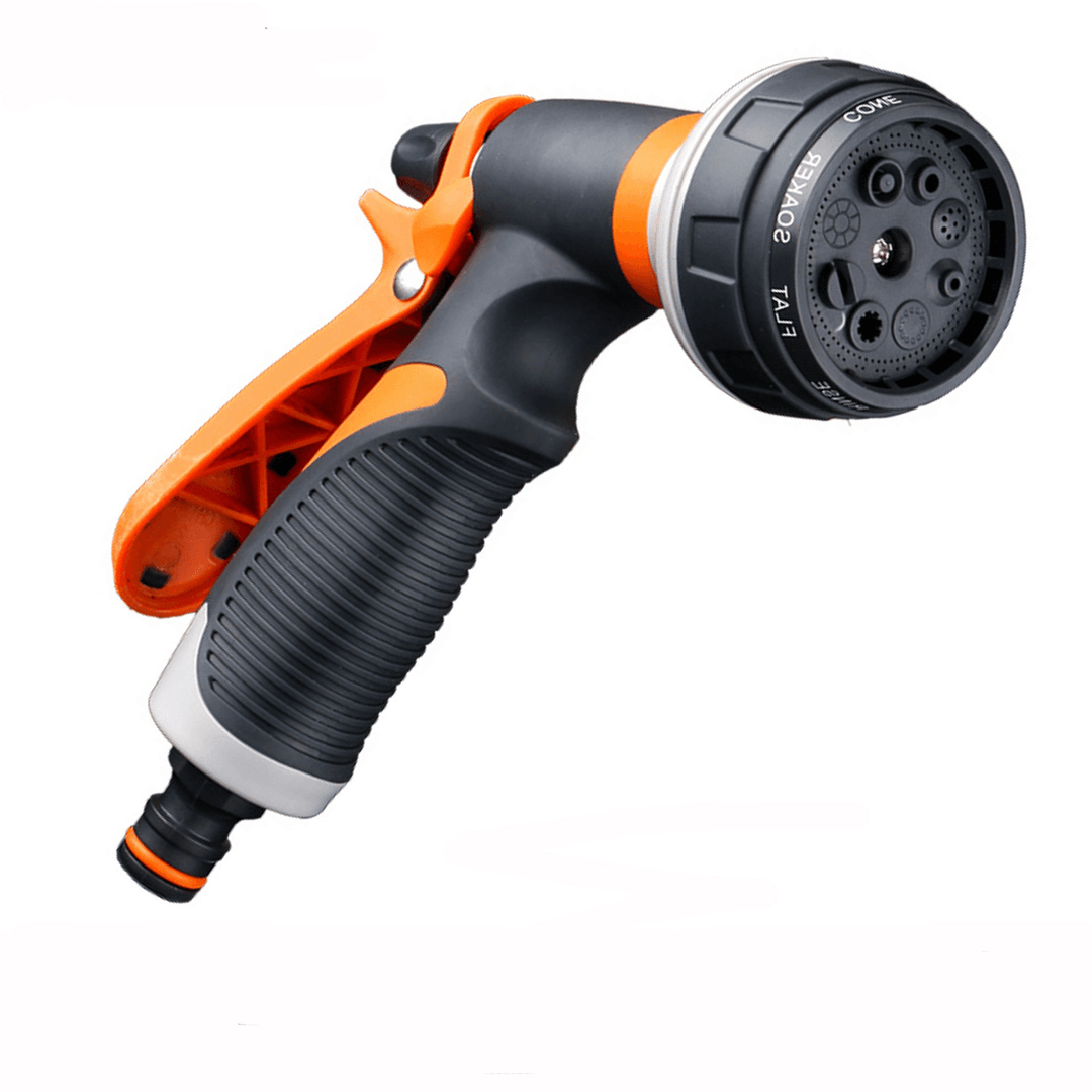 Garden Water Gun Irrigation Hose Nozzle Sprayer 8 Pattern Adjustable Cleaning Car Washing Sprinkler - MRSLM