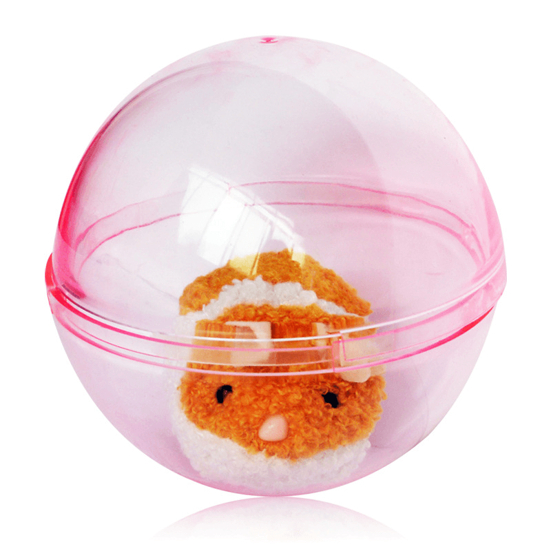 Electric Running Hamster Rolling Ball Funny Little Plush Animal Compression Stuffed Toy 13*9.5*13Cm - MRSLM