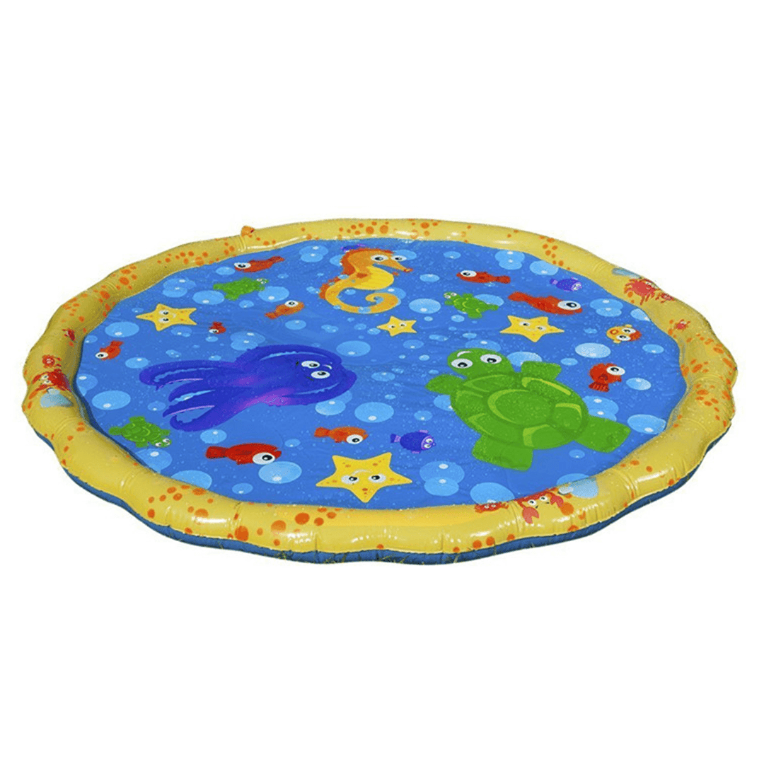100CM Inflatable Children'S Lawn Splash Sprinkler Mat Play Pad with PVC Material for Outdoor - MRSLM