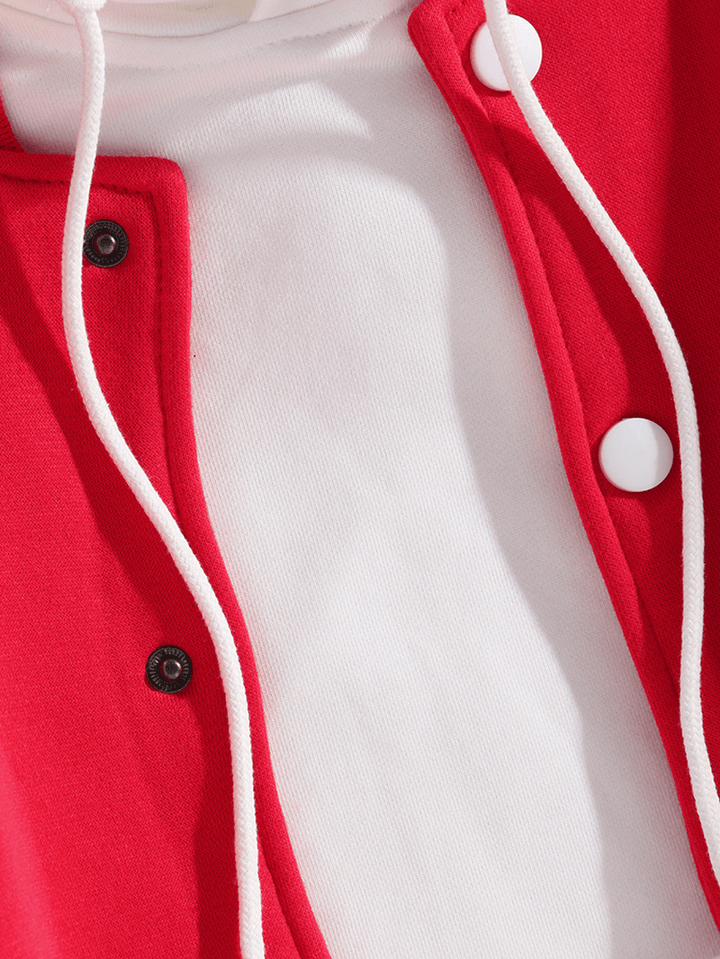 Mens Simple Patchwork Baseball Collar Loose Warm Slant Pocket Jacket - MRSLM