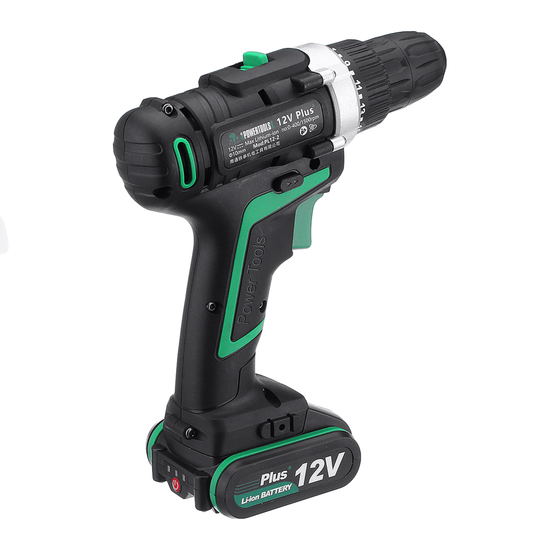 AC100-240V Electric Screwdriver Cordless Power Drill Tools Dual Speed/ Impact with Accessories - MRSLM