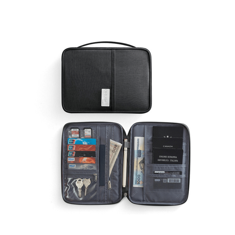 Ipree® Polyester Passport Sport Bag Travel ID Card Wallet Men Waterproof Multifunction Credit Card Holder - MRSLM