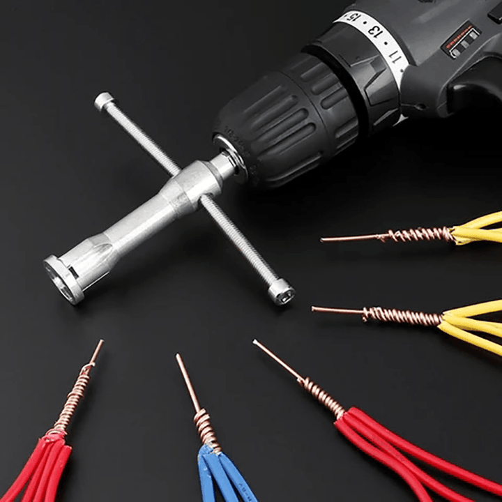 Cable Connector Terminal Strip Wire Twisting Tool Stripper Line for Power Drill Drivers - MRSLM