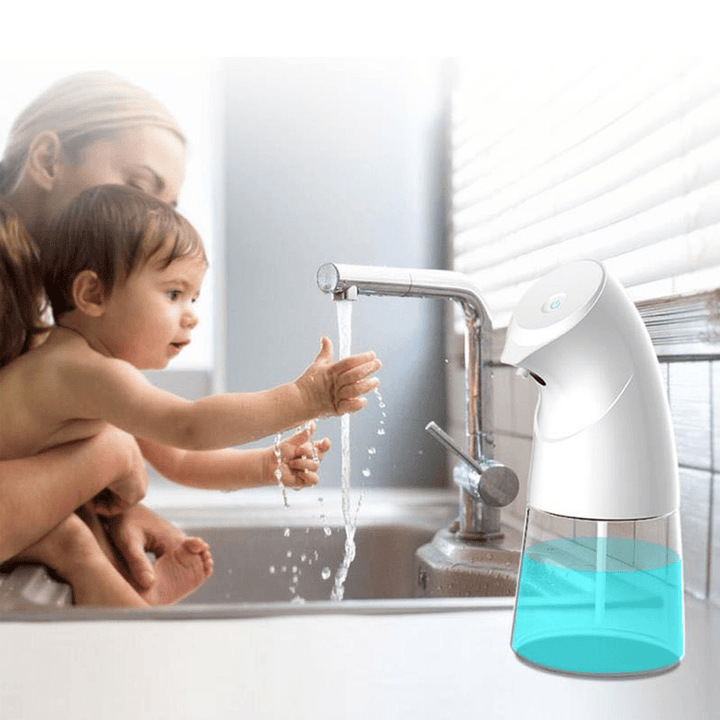 Xiaowei X8 450Ml Auto Induction Touchless Liquid Soap Dispenser 2 Dosage Mode Adjustable LED Light Indication IPX4 Waterproof for Chldren Adult Hnad Washing Sterilization Health Care - MRSLM