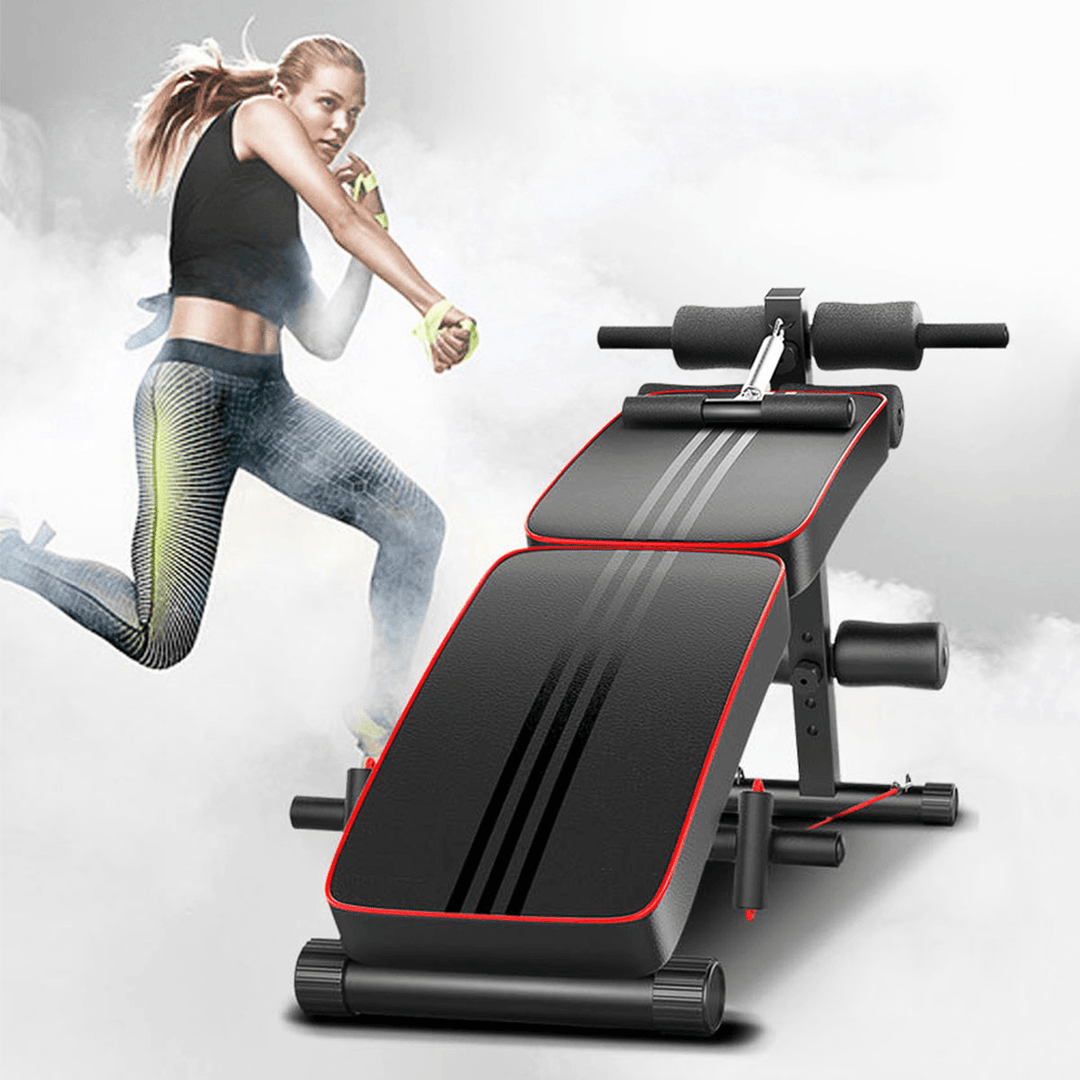 Bominfit WB4 Multifunctional Sit-Up Bench Foldable Abdominal Machine 10 Gear Adjustable Trainer Board with Pillow Home Gym Fitness Equipment - MRSLM