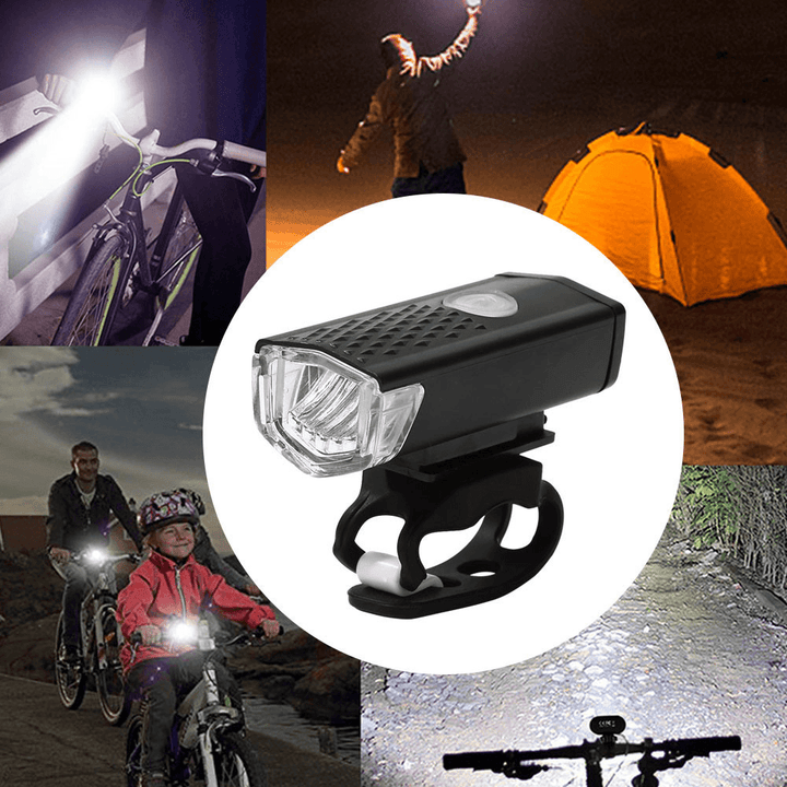 BIKIGHT Bicycle Light Set 300Lm 3 Modes Bike Headlight Front Lamp 4 Modes Safety Warning Taillight USB Rechargeable Waterproof Cycling - MRSLM