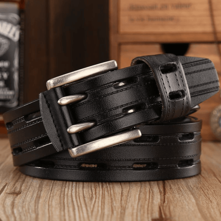 Fashion Retro Men'S Casual Double Needle Belt - MRSLM