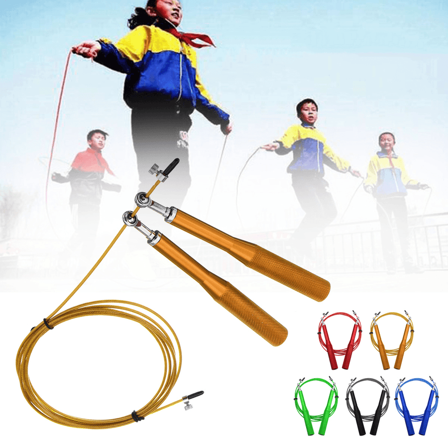 2.8M Skipping Fitness Exercise Rope Jumping Steel Cable Speed Rope - MRSLM
