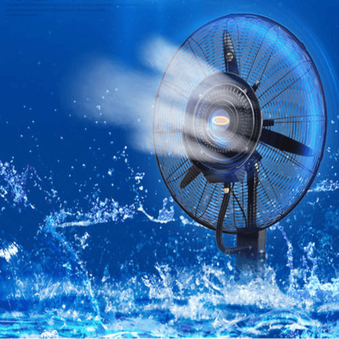 Outdoor Water Mist Fan Industrial Spray Electric Fan Large Wind Air Cooling Floor Fans Humidification for Shop Factory Garden - MRSLM