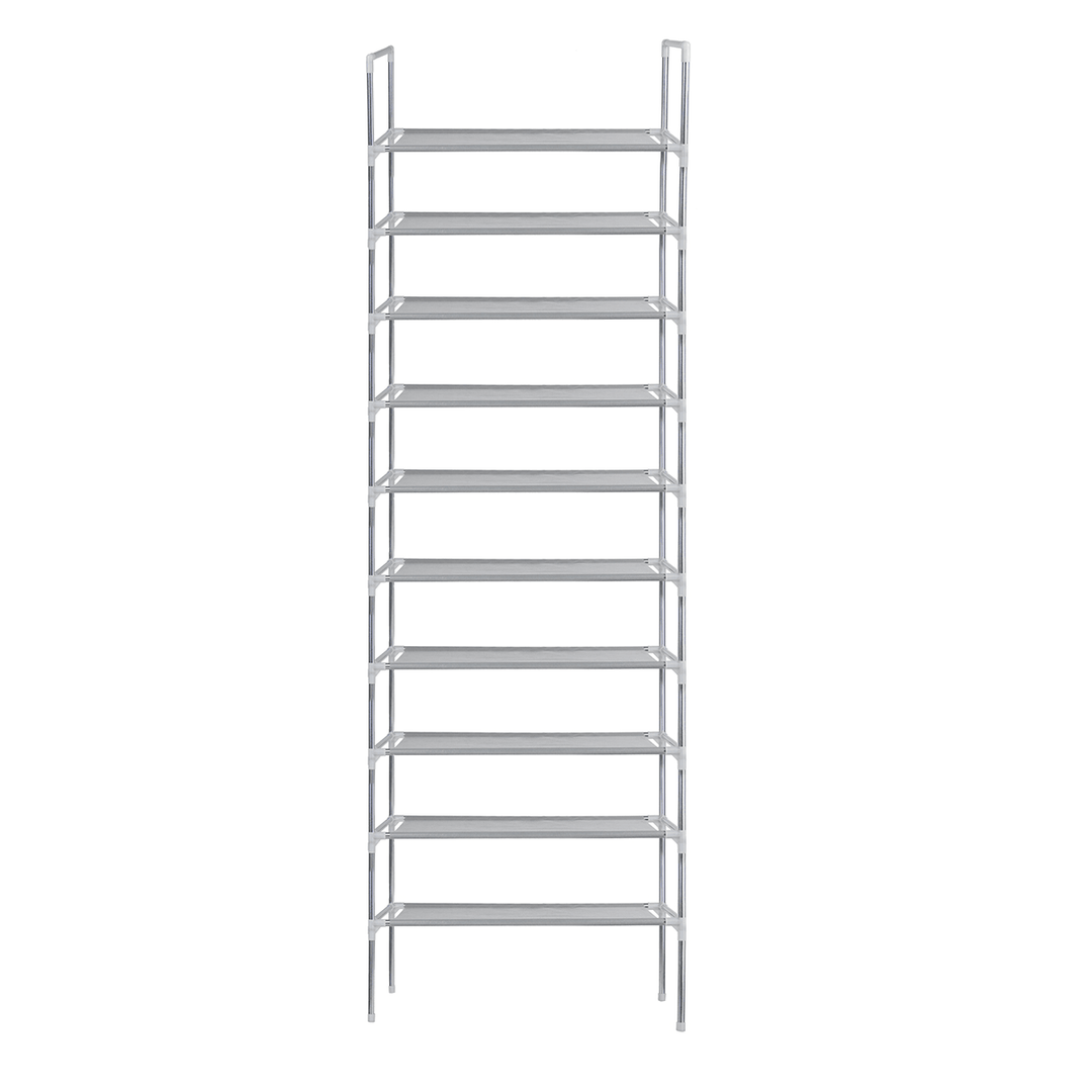 Shoe Rack 4/7/10 Tiers Standing Storage Organizer Entryway Shelf-White - MRSLM