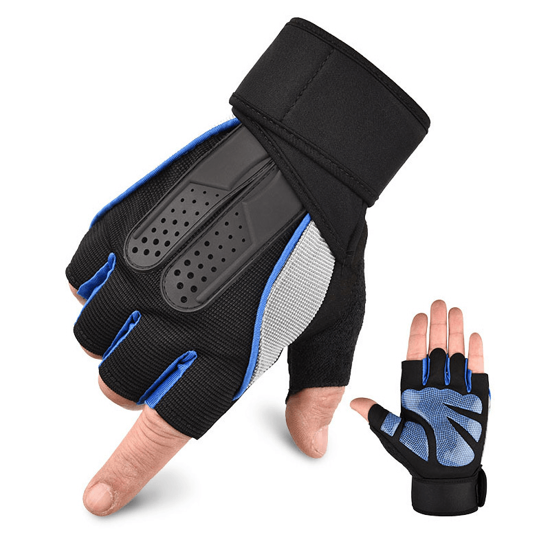 Outdoor Riding Long Wrist Half-Finger Gloves - MRSLM