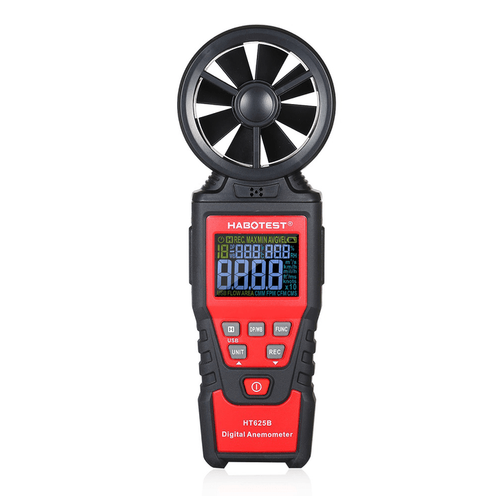 HT625A/HT625B Digital Anemometer Handheld Wind Speed Meter Gauge for Measuring Wind Speed and Data Hold Function - MRSLM