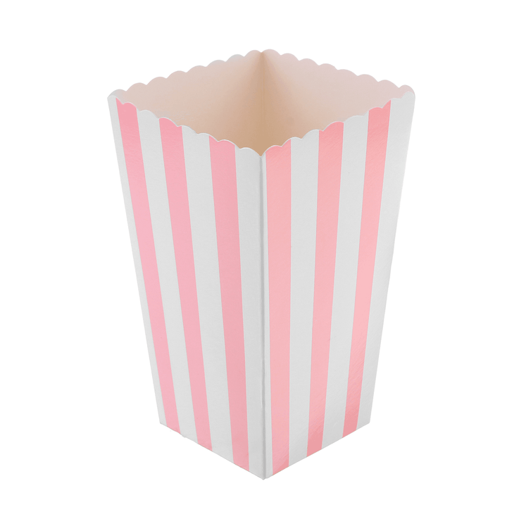 Pink Stripe Series Disposable Tableware Sets Paper Plates for Party Birthday Wedding Decoration - MRSLM