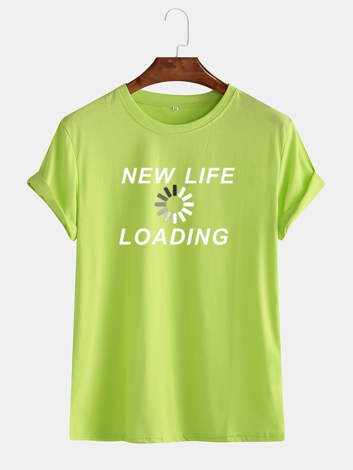 Mens Solid Color Funny Slogan Casual Short Sleeve T-Shirts - MRSLM
