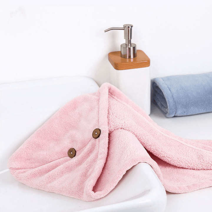 SIM FUN Dry Hair Cap Home Bathroom Super Absorbent Quick-Drying Polyester Hair Dry Cap Salon Towel From - MRSLM