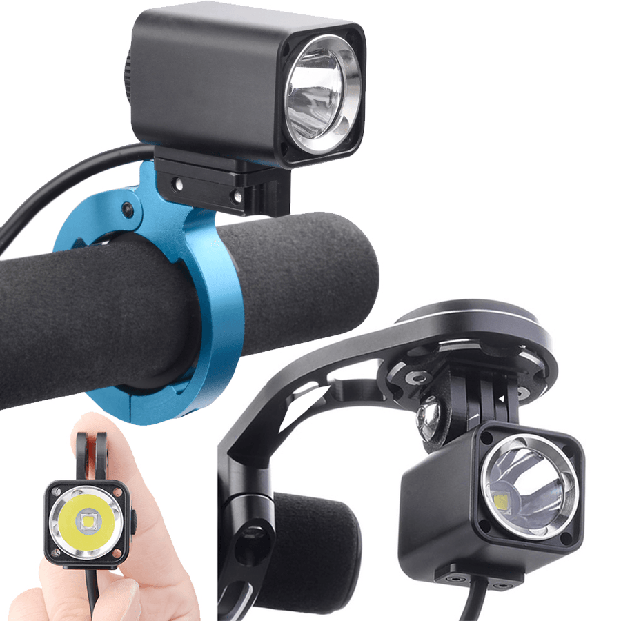 Trustfire D20A L2 LED 1000LM Cycling Bike Front Light Aluminum Night Riding Bicycle Light with Mount Bracket Stand DC Interface - MRSLM