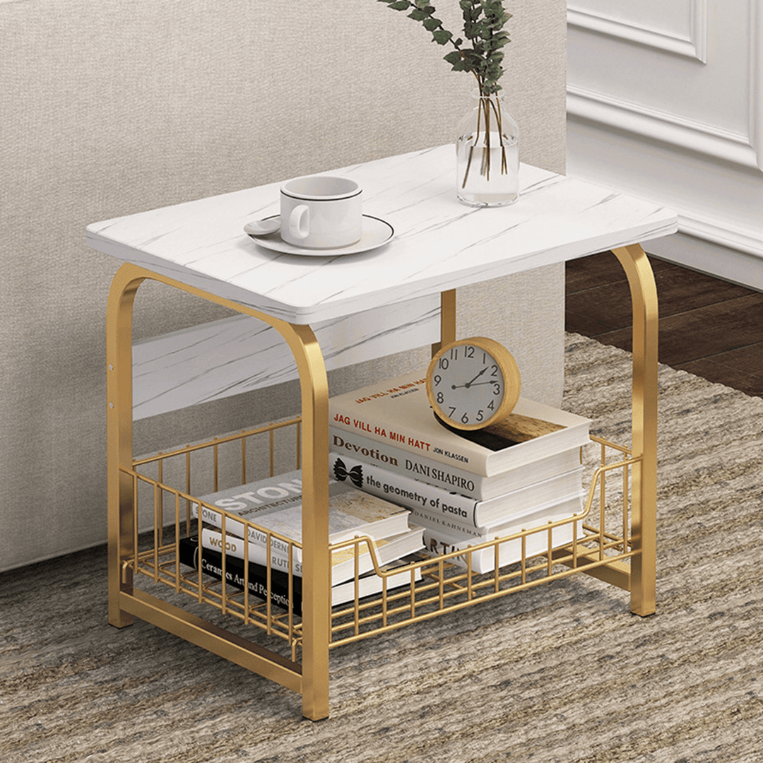 Small Coffee Table Sofa Bedside Nightstand Sundries Storage Basket Bookshelf Mini Laptop Desk Home Office Furniture - MRSLM