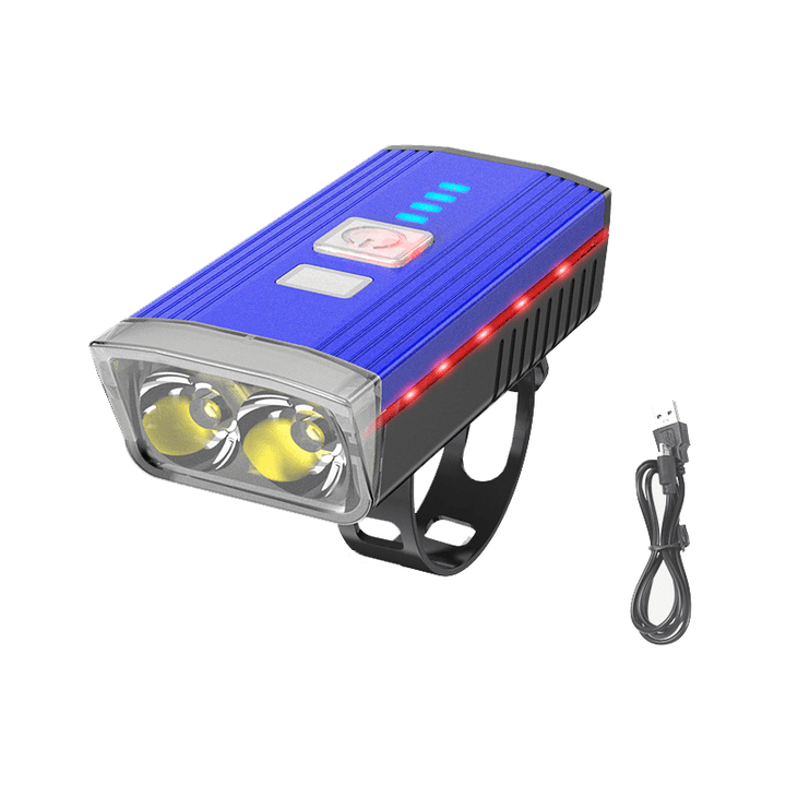 SMILING SHARK F572 Bicycle Front Head Light 5-Modes Double XPE Ultra Bright Long Shoot Spotlight Night Cycling Warning Lamp - MRSLM