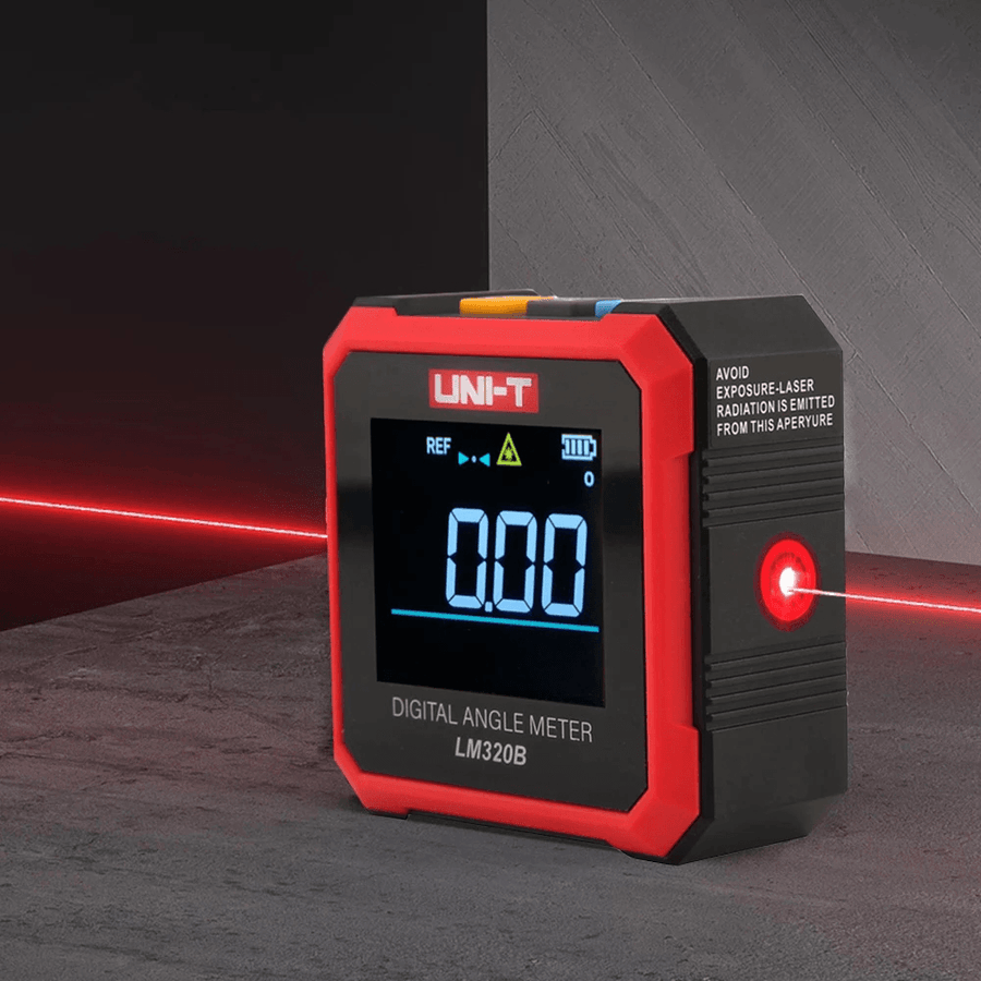 UNI-T LM320B Dual Laser Digital Protractor 4*90° Inclinometer 4-Sided Magnetic Bottom Angle Gauge Level Meter Measuring Tools - MRSLM