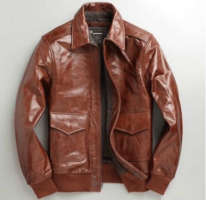 Genuine Leather Men'S Casual Youth Short Slim-Fit Leather Jacket - MRSLM