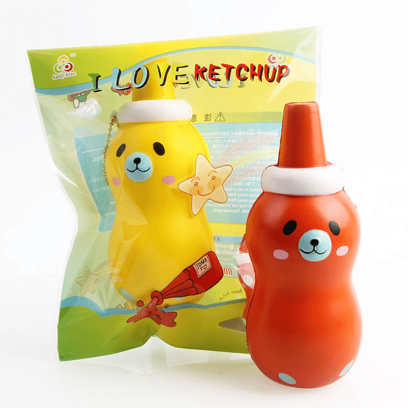 Sanqi Elan Ketchup Squishy 14*5.5CM Licensed Slow Rising with Packaging Collection Gift Soft Toy - MRSLM